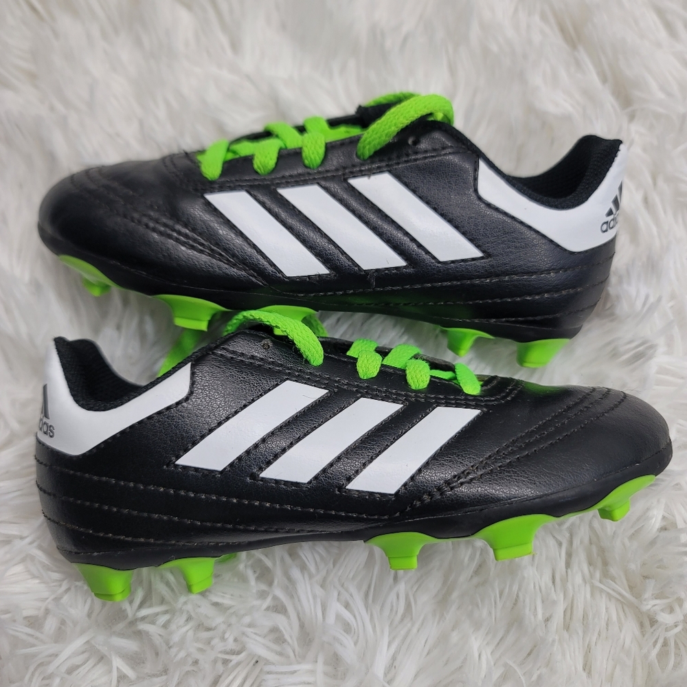 Adidas Goletto Youth Kids Sz 11 Shoes Black Green Athletic Low Top Soccer Cleat